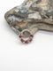 Princess Garnet White Diamonds Septum Clicker 14k White Gold